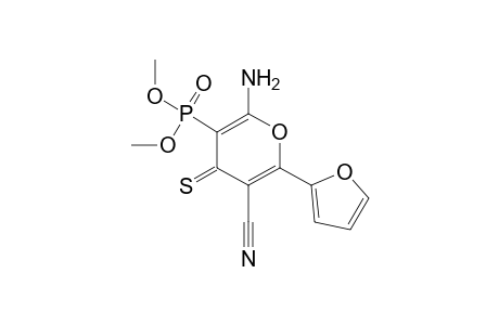 2-Amino-5-cyano-6-furoyl-4-thioxo-4H-pyran-3-ylphosphonic acid dimethyl ester