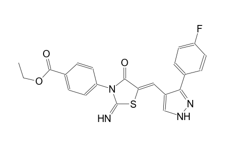 benzoic acid, 4-[(5Z)-5-[[3-(4-fluorophenyl)-1H-pyrazol-4-yl]methylene]-2-imino-4-oxothiazolidinyl]-, ethyl ester