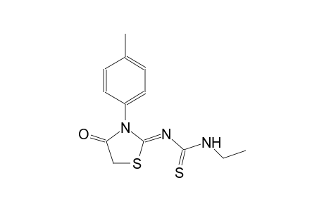 N-ethyl-N'-[(2Z)-3-(4-methylphenyl)-4-oxo-1,3-thiazolidin-2-ylidene]thiourea