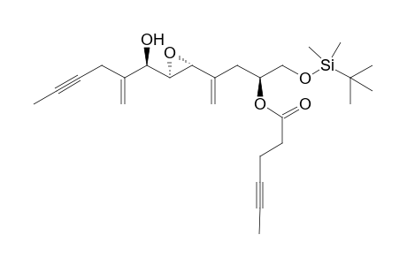 [S]-1-[(t-Butyldimethylsilyl)oxy]-4-[(2R,3R)-3''-(R-1"'-hydroxy-2'''-methylenehex-4'''-ynyl)oxiran-2"-yl]-pent-4-en-2-yl Hex-4'-ynoate