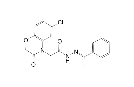 2-(6-chloro-3-oxo-2,3-dihydro-4H-1,4-benzoxazin-4-yl)-N'-[(E)-1-phenylethylidene]acetohydrazide