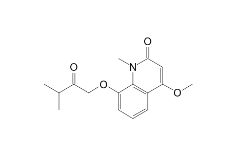 4-Methoxy-1-methyl-8-(3-methyl-2-oxidanylidene-butoxy)quinolin-2-one
