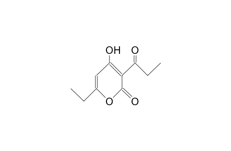 6-Ethyl-3-(1-oxopropyl)-pyran-2,4-dione