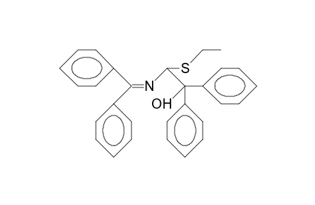 2-(Diphenyl-methylenamino)-2-ethylthio-1,1-diphenyl-ethanol