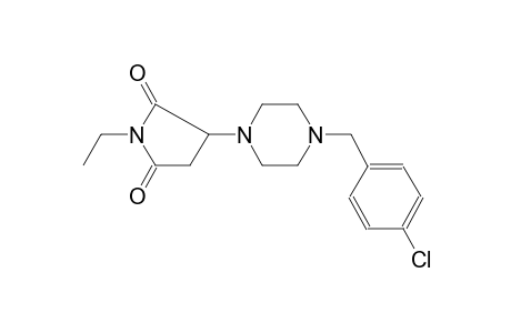 3-[4-(4-Chlorobenzyl)-1-piperazinyl]-1-ethyl-2,5-pyrrolidinedione