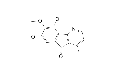 CYATHOCALINE;5,7-DIHYDROXY-6-METHOXY-1-METHYL-4-AZAFLUOREN-9-ONE