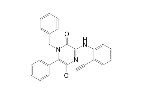 1-Benzyl-5-chloro-6-phenyl-3-(2-ethynylphenylamino)-2(1H)-pyrazinone