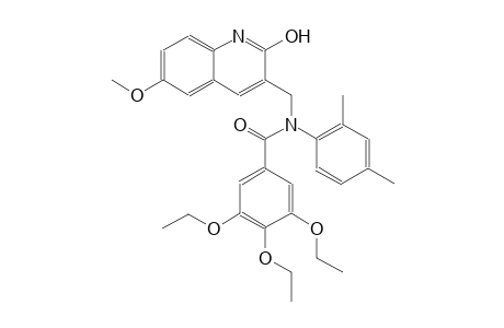 N-(2,4-dimethylphenyl)-3,4,5-triethoxy-N-[(2-hydroxy-6-methoxy-3-quinolinyl)methyl]benzamide