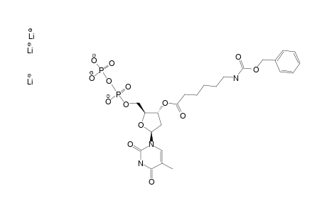 3'-O-(6''-N-BENZYLOXYCARBONYLAMINO)-HEXANOYL)-THYMIDINE_5'-DILITHIUMDIPHOSPHATE