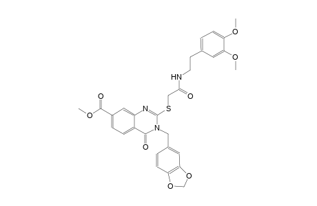 7-quinazolinecarboxylic acid, 3-(1,3-benzodioxol-5-ylmethyl)-2-[[2-[[2-(3,4-dimethoxyphenyl)ethyl]amino]-2-oxoethyl]thio]-3,4-dihydro-4-oxo-, methyl ester