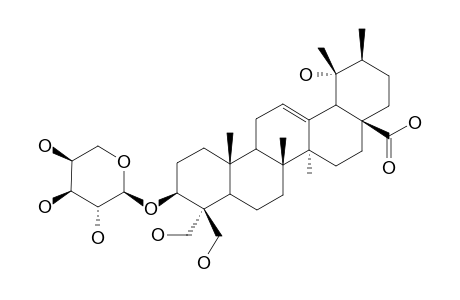 BREVICUSPISAPONIN-2;3-O-ALPHA-L-ARABINOPYRANOSYL-20(S)-19-ALPHA,23,24-TRIHYDROXY-URSOLIC-ACID