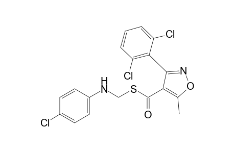 3-(2,6-dichlorophenyl)-5-methyl-4-isoxazolecarbothioic acid, S-[(p-chloroanilino)methyl]ester