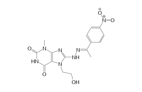 7-(2-hydroxyethyl)-3-methyl-8-{(2E)-2-[1-(4-nitrophenyl)ethylidene]hydrazino}-3,7-dihydro-1H-purine-2,6-dione