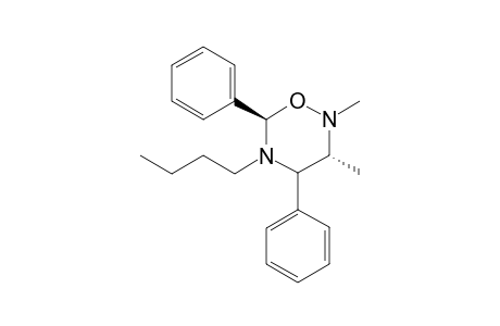 (3RS,4RS,6RS)-5-Butyl-2,3-dimethyl-4,6-diphenyl-1,2,5-oxadiazinane