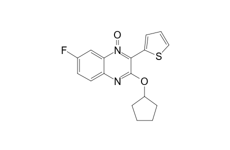 3-(Cyclopentyloxy)-7-fluoro-2-(thiophen-2-yl)quinoxaline N-Oxide