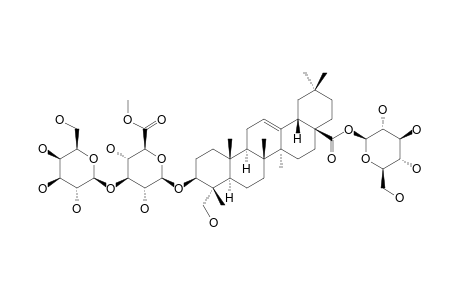 CARYOCAROSIDE_II-10;3-O-BETA-D-GALACTOPYRANOSYL-(1->3)-BETA-D-METHYL-GLUCOPYRANOSIDURONATE_HEDERAGENIN_28-O-BETA-GLUCOPYRANOSYLESTER