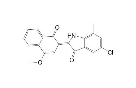 3H-indol-3-one, 5-chloro-1,2-dihydro-2-(4-methoxy-1-oxo-2(1H)-naphthalenylidene)-7-methyl-