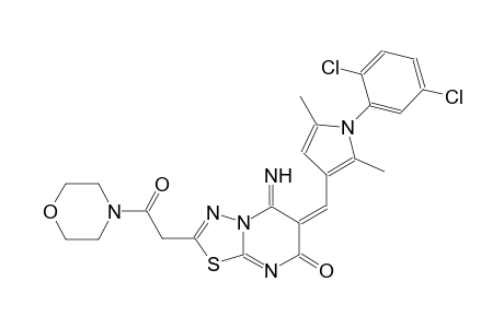 (6E)-6-{[1-(2,5-dichlorophenyl)-2,5-dimethyl-1H-pyrrol-3-yl]methylene}-5-imino-2-[2-(4-morpholinyl)-2-oxoethyl]-5,6-dihydro-7H-[1,3,4]thiadiazolo[3,2-a]pyrimidin-7-one