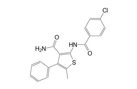 2-[(4-chlorobenzoyl)amino]-5-methyl-4-phenyl-3-thiophenecarboxamide
