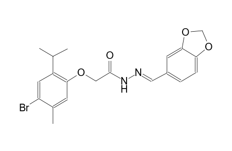 acetic acid, [4-bromo-5-methyl-2-(1-methylethyl)phenoxy]-, 2-[(E)-1,3-benzodioxol-5-ylmethylidene]hydrazide