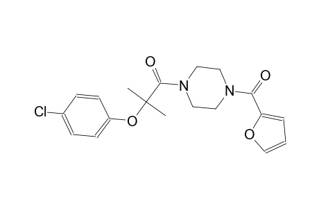 1-[2-(4-chlorophenoxy)-2-methylpropanoyl]-4-(2-furoyl)piperazine