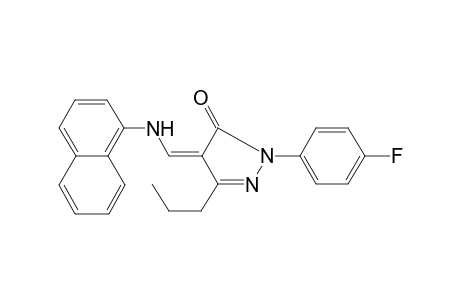 (4Z)-2-(4-fluorophenyl)-4-[(1-naphthalenylamino)methylidene]-5-propyl-3-pyrazolone