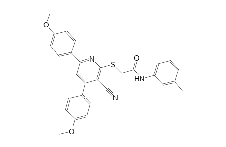 2-{[3-cyano-4,6-bis(4-methoxyphenyl)-2-pyridinyl]sulfanyl}-N-(3-methylphenyl)acetamide