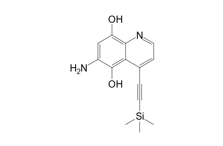 6-Amino-5,8-dihydroxy-4-(trimethylsilylethynyl)quinoline
