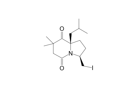 (6R*,9S*)-1-Aza-9-(iodomethyl)-6-isobutyl-4,4-dimethylbicyclo[4.,3.0]nonan-2,5-dione