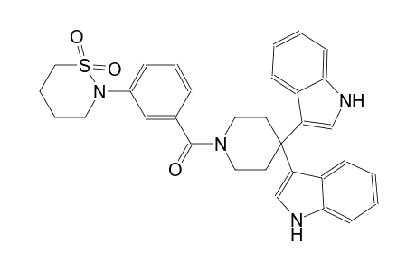 1H-indole, 3-[4-(1H-indol-3-yl)-1-[3-(tetrahydro-1,1-dioxido-2H-1,2-thiazin-2-yl)benzoyl]-4-piperidinyl]-