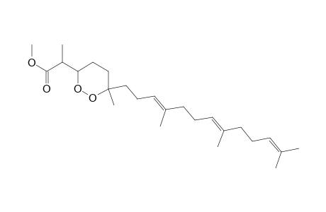 3-(1-(Methoxycarbonyl)ethyl)-6-methyl-6-(4,8,12-trimethyltrideca-3,7,11-trienyl)-1,2-dioxacyclohexane