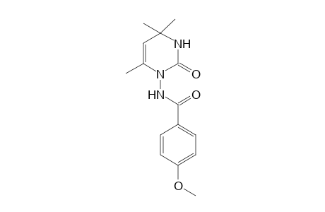 4-Methoxy-N-(4,4,6-trimethyl-2-oxo-3,4-dihydropyrimidin-1(2H)-yl)benzamide