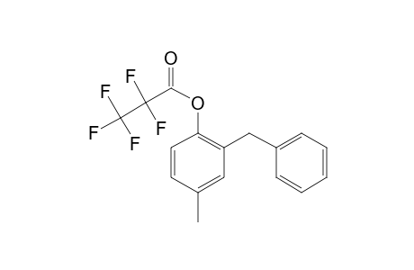 2-Benzyl-4-methylphenol, pentafluoropropionate