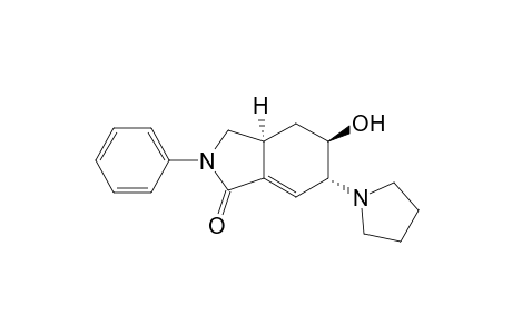 1H-Isoindol-1-one, 2,3,3a,4,5,6-hexahydro-5-hydroxy-2-phenyl-6-(1-pyrrolidinyl)-, (3a.alpha.,5.beta.,6.alpha.)-