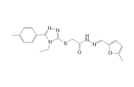 2-{[4-ethyl-5-(4-methylphenyl)-4H-1,2,4-triazol-3-yl]sulfanyl}-N'-[(E)-(5-methyl-2-furyl)methylidene]acetohydrazide