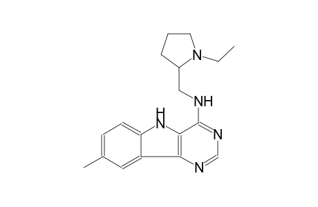 N-[(1-ethyl-2-pyrrolidinyl)methyl]-8-methyl-5H-pyrimido[5,4-b]indol-4-amine