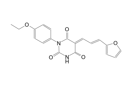 (5E)-1-(4-ethoxyphenyl)-5-[(2E)-3-(2-furyl)-2-propenylidene]-2,4,6(1H,3H,5H)-pyrimidinetrione