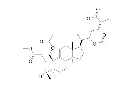 COLOSSOLACTONE_VI;(22-R)-3,4-SECO-19,22-DIACETOXY-4-HYDROXYLANOSTA-7(11),24-(Z)-TRIEN-3,26-DIOIC_ACID_3-METHYLESTER