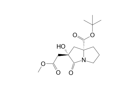 tert-Butyl (2S*,7aR*)-2-hydroxy-2-(2-methoxy-2-oxoethyl)-3-oxotetrahydro-1H-pyrrolizin-7a(5H)-carboxylate