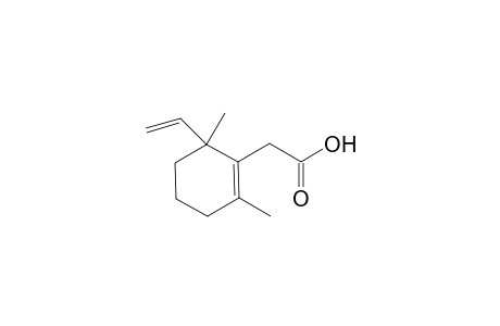 2-(2,6-Dimethyl-6-ethenylcyclohex-1-enyl)acetic acid