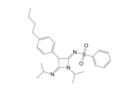 (Z)-N-((E)-3-(4-butylphenyl)-1-isopropyl-4-(isopropylimino)azetidin-2-ylidene)benzenesulfonamide