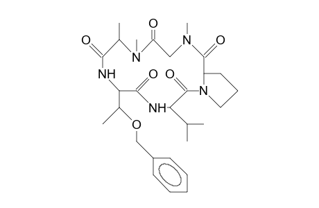 Cyclo(O-benzyl-L-threonyl-D-valyl-L-prolyl-sarcosyl-N-methyl-L-alanyl)