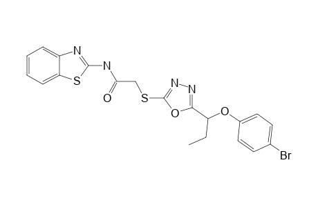 N-(BENZOTHIAZOL-2-YL)-2-[5-[1-(4-BROMOPHENOXY)-PROPYL]-1,3,4-OXADIAZOLE-2-YL-THIO]-ACETAMIDE