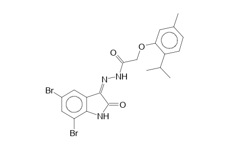 N'-(5,7-Dibromo-2-oxoindolin-3-ylidene)-2-(2-isopropyl-5-methylphenoxy)acethydrazide