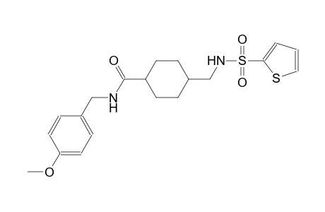N-(4-methoxybenzyl)-4-{[(2-thienylsulfonyl)amino]methyl}cyclohexanecarboxamide
