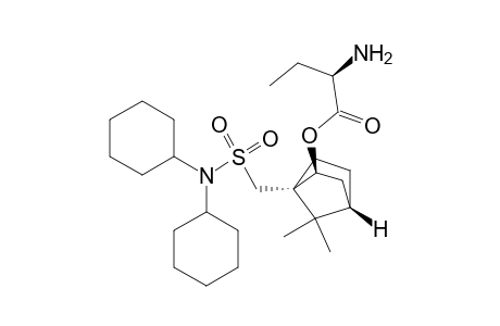 Butanoic acid, 2-amino-, 1-[[(dicyclohexylamino)sulfonyl]methyl]-7,7-dimethylbicyclo[2.2.1]hept-2-yl ester, [1S-[1.alpha.,2.beta.(R*),4.beta.]]-