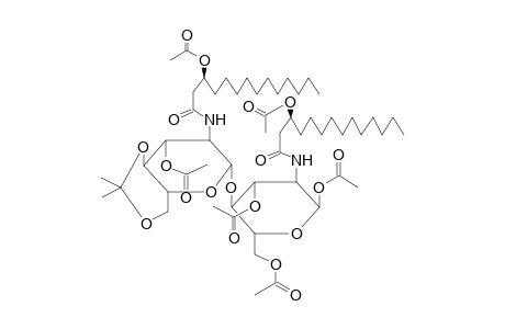 1,3,6-TRI-O-ACETYL-4-O-[3-O-ACETYL-2-(R)-3-ACETOXYMYRISTOYLAMINO-2-DEOXY-4,6-O-ISOPROPYLIDENE-BETA-D-GLUCOPYRANOSYL]-2-(R)-ACETOXYMYRISTOYLAMINO-2-DEOXY-ALPHA-D-GLUCOPYRANOSE