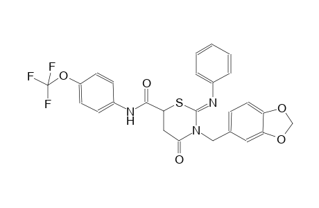 2H-1,3-thiazine-6-carboxamide, 3-(1,3-benzodioxol-5-ylmethyl)tetrahydro-4-oxo-2-(phenylimino)-N-[4-(trifluoromethoxy)phenyl]-, (2Z)-