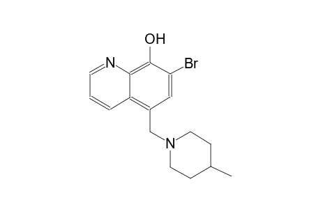 7-bromo-5-[(4-methyl-1-piperidinyl)methyl]-8-quinolinol