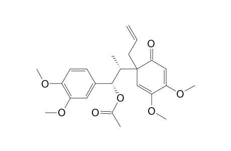 PIPERKADSIN_B;(7-R,8-S)-7-ACETOXY-3,3',4,4'-TETRAMETHOXY-6'-OXO-DELTA-(2',4',8')-8.1'-LIGNAN